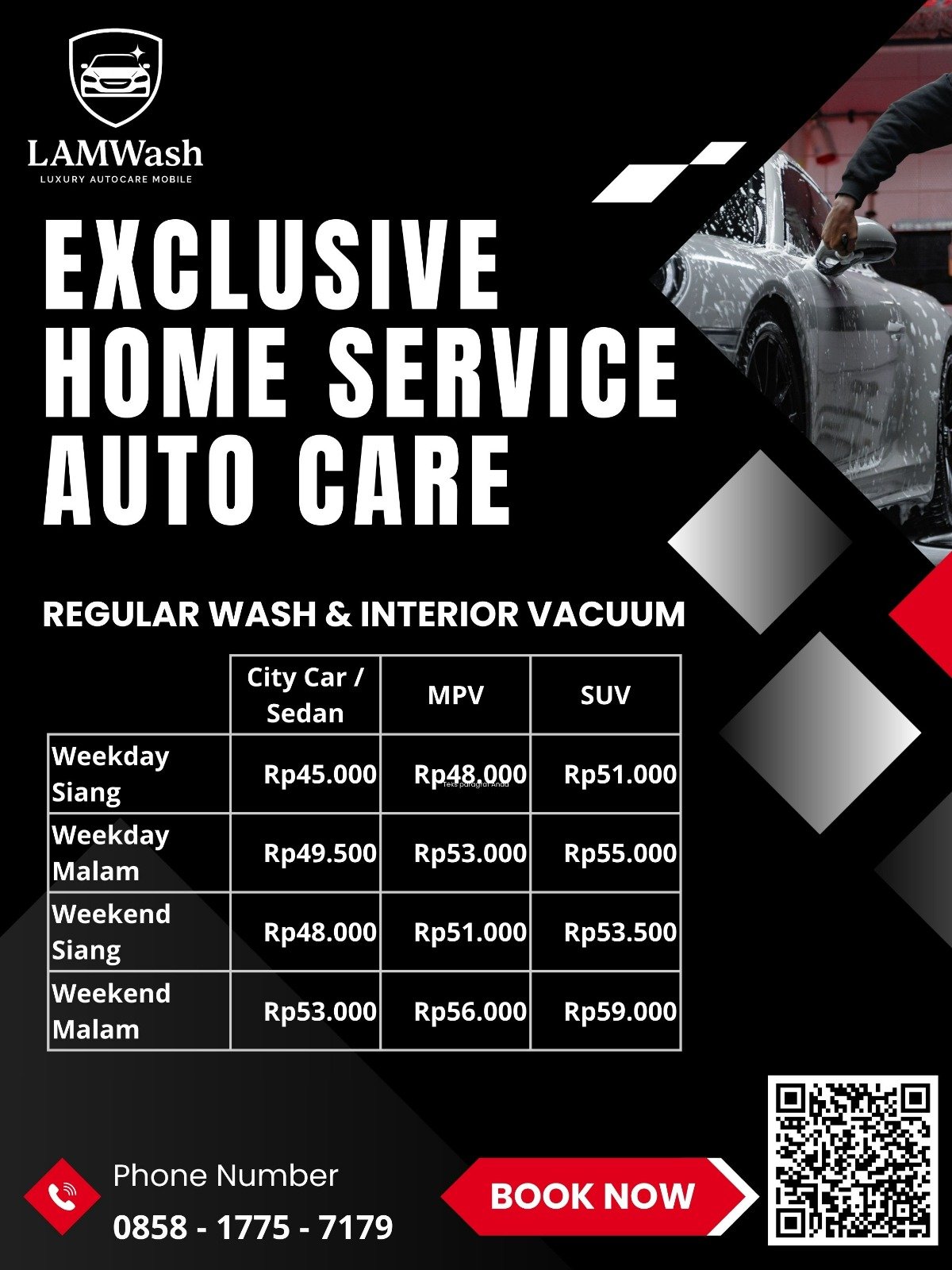 REGULAR CAR wash service